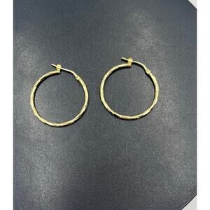 Danecraft Vintage Sterling Silver  925 Italy Vermeil Twisted Hoop‎ Earrings